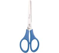 Wonday Ciseaux ambidextre bleu - Lames en acier - Bouts ronds - Longeur 15 cm