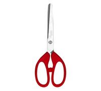 Wonday Ciseaux gaucher rouge - Lames en acier - Bouts ronds - Longeur 17 cm