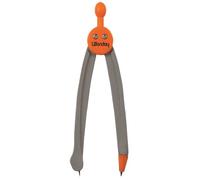 Wonday - Compas Canon 360° star, Plastique bicolore 13,5 cm orange/gris