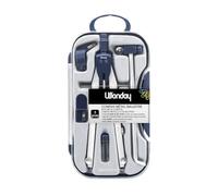 WONDAY - Compas, Coffret 5 pièces Technique Ballustre avec étui de mine, rallonge, taille-mine et bague