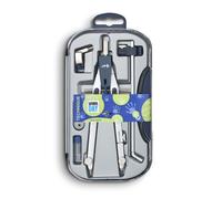 WONDAY - Compas, Coffret 5 pièces Technique Ballustre avec étui de mine, rallonge, taille-mine et bague