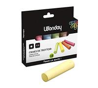 WONDAY Craie de Trottoir marelle, étui Carton de 6 Noir