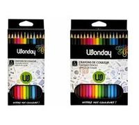 Wonday Crayons de couleur, étui carton de 18 G
