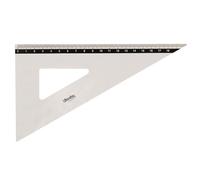 WONDAY - Equerre ALUTECH 60 degrés en Aluminium Hypoténuse 25 cm, Biseau blanc gradué en mm