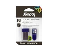 WONDAY- Etui de 12 Mines pour Compas en diamètre 2mm Avec taille-mines