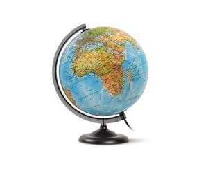 WONDAY Globe Terrestre Lumineux 30 cm First en RELIEF bleu