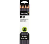 Wonday Lot De 12 Crayons Papier Graphite Bout Tranche Corps Gris Héxagonal Dureté 2b