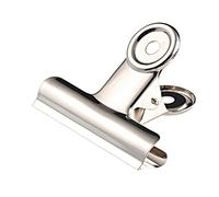 WONDAY Lot de 12 Pinces à Papier"Bulldog" Nickelée Largeur 70 mm