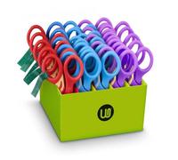 WONDAY - Lot de 25 Ciseaux 13 cm pour Enfants avec Boite de Rangement