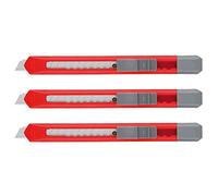 WONDAY Lot de 3 Cutters plastique avec blocage de Lame 9 mm Coloris aléatoire