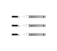Wonday Lot De 3 Marqueurs Craie Liquide Pointe Ogive 4mm Blanc