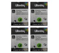 Wonday Lot De 4 Boites De 100 Punaises 3 Pointes Acier Nickelé