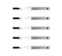 Wonday Lot De 5 Marqueurs Craie Liquide Pointe Ogive 4mm Blanc