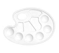 Wonday Palette De Peintre Ovale En Plastique Blanc