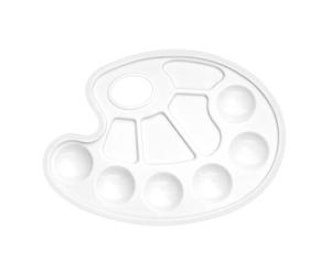 Wonday Palette De Peintre Ovale En Plastique Blanc