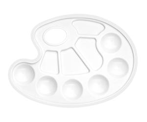 Wonday Palette De Peintre Ovale En Plastique Blanc