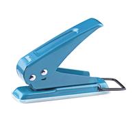 Wonday Perforateur de bureau en métal 1 trou - 20 feuilles - Avec réglette de guidage - Coloris Assortis