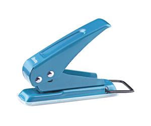 Wonday Perforateur de bureau en métal 1 trou - 20 feuilles - Avec réglette de guidage - Coloris Assortis