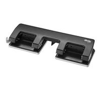Wonday Perforateur de bureau en métal 4 trous - 20 feuilles - Avec réglette de guidage - Noir