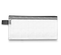 WONDAY Pochette zippée en PVC renforcé Semi Transparente 13 x 17 cm