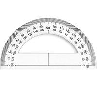 WONDAY rapporteur 180 degrés, en Plastique, 120 mm Noir