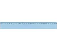 Wonday Règle Plate Incassable Plastique Bord Antitache 30 Cm Bleu Transparent