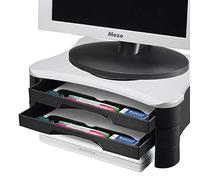 WONDAY Support écran réhausseur antidérapant 2 tiroirs