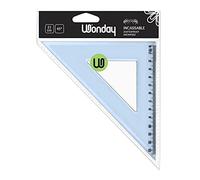 WONDAY Traçage plastique Equerre 45° 21 cm (grand Côté)