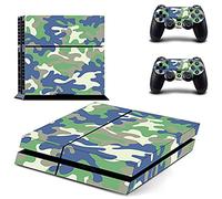 Wondder Autocollant de Peau de PS4, Autocollant Protecteur de Peau de Décalque de Vinyle pour la Console de PS4 + 2 Peaux de Contrôleur + 2 x Poignées de Pouce de Silicone (Couleur 3)