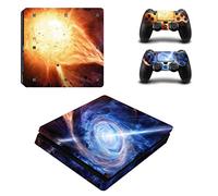 Wondder Autocollant de Peau de PS4 Slim, Autocollant Protecteur de Peau de Décalque de Vinyle pour la Console de PS4 Slim + 2 Peaux de Contrôleur + 2 x Poignées de Pouce de Silicone (Couleur 11)