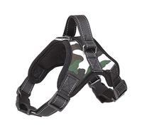 Wondder Harnais de Gilet de Chien, Harnais réglable réglable réglable de Chien avec la poignée Oxford pour l'entraînement de Marche d'animal familier (M, Camouflage)