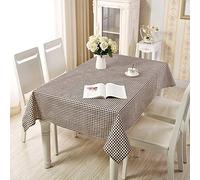 Wondder Nappe Impression de Grille de Nappe en Lin de Coton pour la décoration de Cuisine à la Maison de Nappe de Couverture de Table Multifonctionnelle (Marron, 70x70cm(27.5x27.5inch))