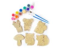 WONDEE- Animales Bosque Kit de travaux manuels de Peinture, Enfants Unisexes, Rongeurs, Hibou et Champignon