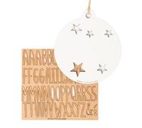 WONDEE Boule de Noel Personnalisée en Bois, PACK 2 Decoration Boules de Noël Personnalisable Prénom à la Maison avec la Famille (comprend lettres et corde), Decoration Noel Bois Sapin
