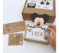 WONDEE Disney Lampe Mickey Mouse Personnalisable avec Nom et Dessins, Veilleuse Mickey Bébé et Enfant Personnalisée - Deco Chambre Garcon, Cadeau Enfant, Bapteme et Bebe Naissance Personnalisé