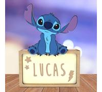 WONDEE Lampe Stitch Personnalisable, Disney Veilleuse Stitch Bébé et Enfant Personnalisée - Decoration Chambre Enfant, Cadeau Bapteme et Bebe Naissance Personnalisé, Cadeau Lilo Stich Fille et Garcon