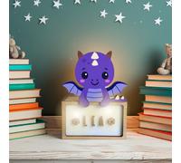 WONDEE Lampe Veilleuse Bébé Personnalisée et Veilleuse Enfant Personnalisée Dragon - Cadeau Bebe naissance personnalisé et Cadeau Bapteme Fille et Garcon - Lampe de Chevet Decoration Chambre Bebe