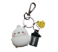 WONDEE Molang Porte-clés 2 en 1 + clé USB et USB C Amusante 32 Go, Figurines Molang avec Adaptateur USBC supplémentaire - Cadeaux Mignons et Kawai Clé USB Animal