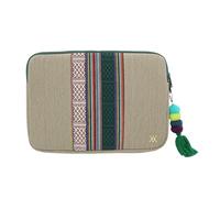 WONDEE VamVam Housse d'Ordinateur Portable pour 15.6/16 Pouces avec Décorative en Tissu de Style Ethnique de Couleurs, Compatible avec Macbook et Tous