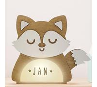 WONDEE Vintiun Veilleuse Bébé Personnalisée, [4 modèles] Lampe Veilleuse Enfant de Renard - Cadeau Bebe naissance personnalisé - Lampe de Chevet Chambre, Decoration Chambre Bebe, Garcon et Filles