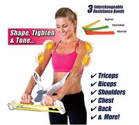 Wonder Arms, Appareils Bras Entraînement Équipement Avant Bras Exerciceur, Arm Upper Body Workout Machine avec 3 Bandes Blanc