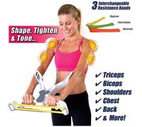 Wonder Arms, Appareils Bras Entraînement Équipement Avant Bras Exerciceur, Arm Upper Body Workout Machine avec 3 Bandes Blanc