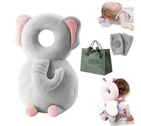 Wonder Baby Head Protector, Baby Head Protector Backpack, Head Protection Backpack, Safety Pad Backpack for 5-24 Months Baby Learning Walking Crawling (Elephant)