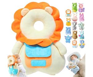 Wonder Baby Head Protector, Wonderbaby Head Protector, Baby Head Protector Backpack, Baby Backpack Head Protection Pillow, Baby Fall Back Head Protector for Baby Walking (Beige Lion)