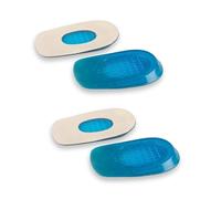 Wonder Care Achillies Lot de 2 paires de coussinets de talon en gel pour soulager la douleur au talon pour homme et femme | Coussinets de talon en silicone | Inserts de talon | Taille S