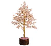 Wonder Care Arbre décoratif en Cristaux et Pierres pour Noël | Arbre véritable (Arbre en Quartz Rose avec 300 Perles)