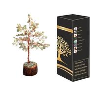 Wonder Care Arbre en cristal pour décoration d'intérieur - Pierres et pierres précieuses de guérison - Décoration de chambre de sorcière - Aventurine verte