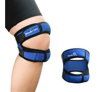 Wonder Care Attelle de genou avec bandes en gel de silicone pour douleurs au genou, sangle de genou rotulienne en gel pour entraînement, sport, arthrite, LCA, MCL, déchirure du ménisque pour homme et
