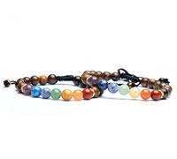 Wonder Care Authentic Rudraksh Mala | Collier rosaire avec bracelet pour la méditation, composé de 5 graines de Rudraksha de l'Himalaya - importé du Népal (environ 8 mm), 8 mois,