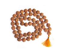 Wonder Care Authentic Rudraksha Mala-5 Face Perle - Véritable Himalaya Rudraksha Seed Ornement Religieux Chapelet Collier Japa Mala - Importé du Népal